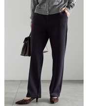 裏起毛パイピングストレートパンツ