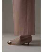 ポインテッドメタルフラットブーツ