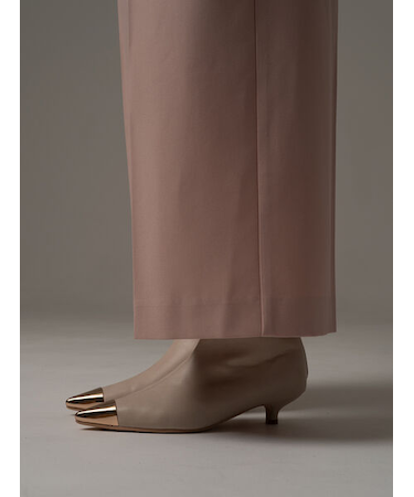 ポインテッドメタルフラットブーツ