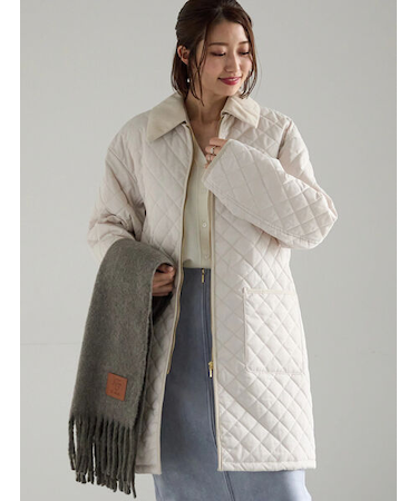 キルティングミドルコート