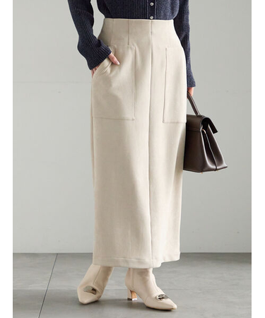 スウェードタイトスカート