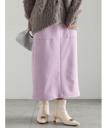 スウェードタイトスカート