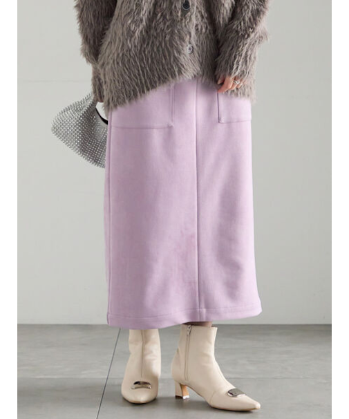 スウェードタイトスカート