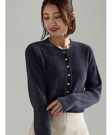 モールリブカーディガン