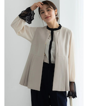 【セレモニーアイテム】サイドプリーツペプラムジレ（セットアップ可）