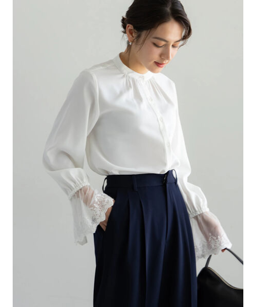 【セレモニーアイテム】レースカフスブラウス