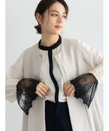 【セレモニーアイテム】レースカフスブラウス