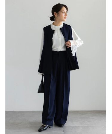 【セレモニーアイテム】2タックワイドパンツ（セットアップ可）