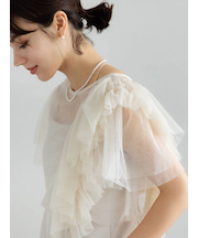 【セレモニーアイテム】チュールフリルレイヤードボレロ