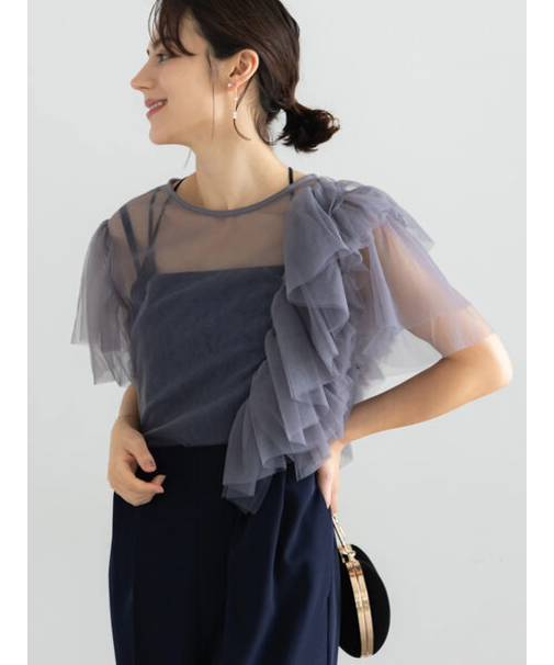 【セレモニーアイテム】チュールフリルレイヤードボレロ