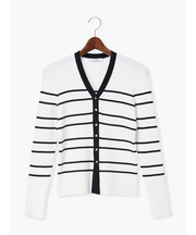 リブVネックカーディガン