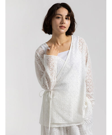 【Atelier ChouChou】パネルレースカシュクールブラウス(セットアップ可)