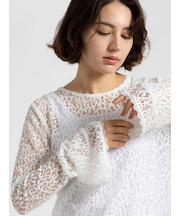 【Atelier ChouChou】コードレースフレアスリーブトップス