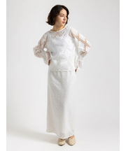 【Atelier ChouChou】パネルレースナロースカート(セットアップ可)