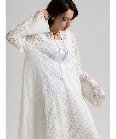 【Atelier ChouChou】レースコンビパネルワンピース