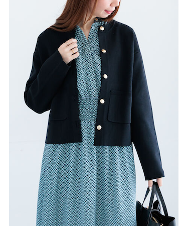 ミラノリブポケットクルーカーディガン