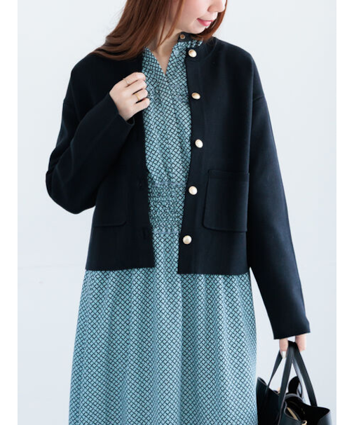 ミラノリブポケットクルーカーディガン