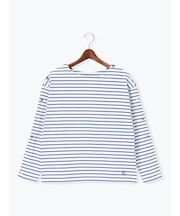 ショルダー釦ボーダーカットソー