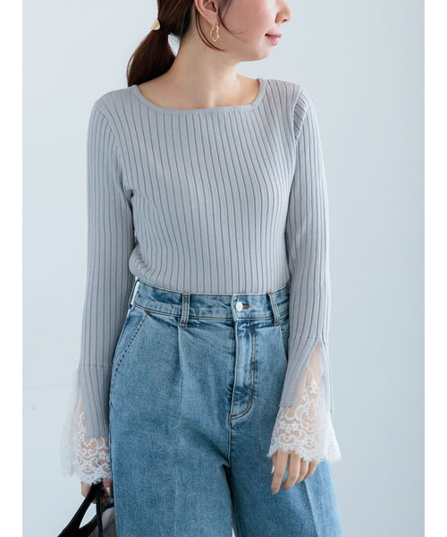 レースカフスリブニット｜テチチの通販｜&mall（アンドモール）三井