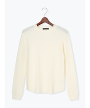 チャーム付きワッフルニットプルオーバー