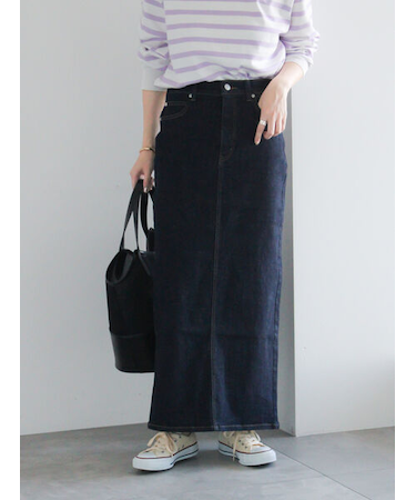 デニムトラペーズスカート