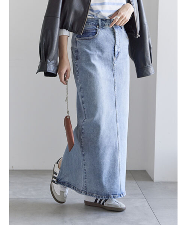 デニムトラペーズスカート