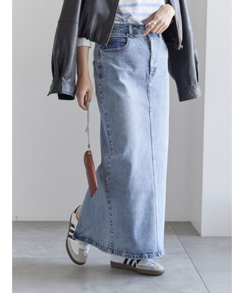 デニムトラペーズスカート