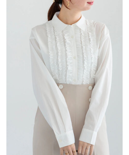 フロントフリルシャツ