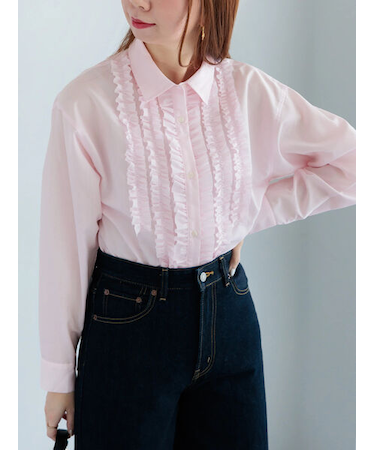 フロントフリルシャツ