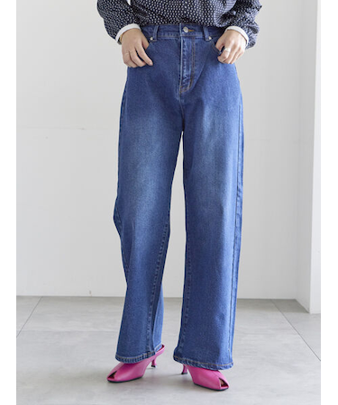 ストレートデニムパンツ