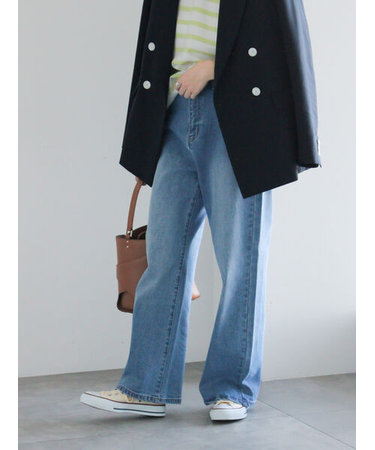 ストレートデニムパンツ
