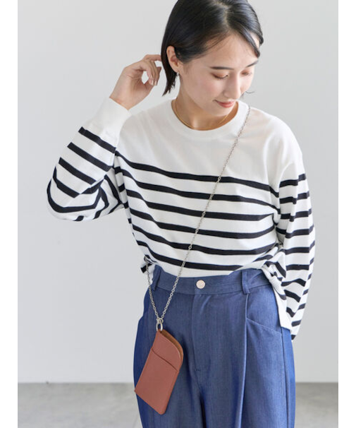 ボーダーボックスシルエットプルオーバー