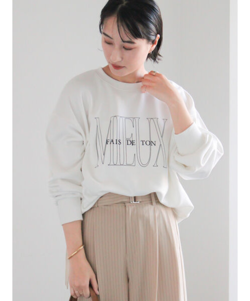 裏毛ロゴプリントスウェット