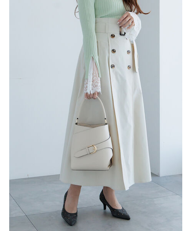 トレンチフレアスカート