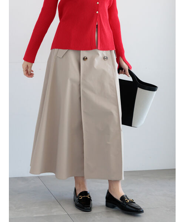 トレンチフレアスカート