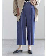 タックポケットワイドクロップトパンツ