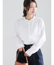 フロントレースブラウス