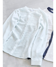 フロントレースブラウス