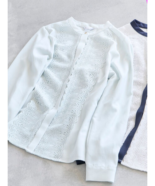 フロントレースブラウス