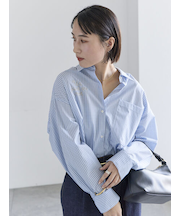 ポイント刺繍シャツ