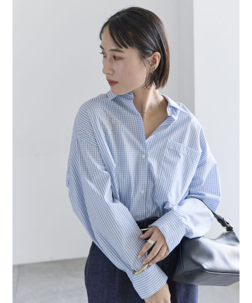 ポイント刺繍シャツ