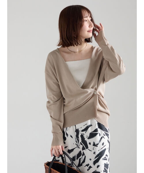コテ 2WAYカシュクールVネックカーディガン《2026 spring catalog item