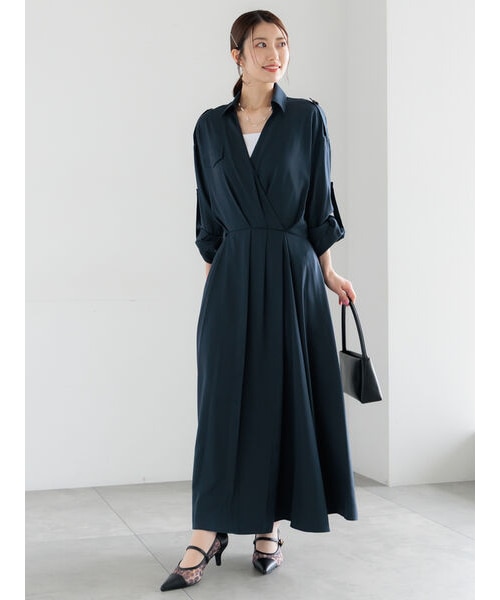 カシュクールベルトタックワンピース｜フレイアイディーの通販｜&mall