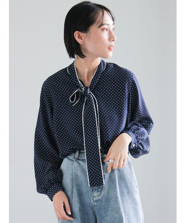 パターンアソートボウタイブラウス《2026 spring catalog item》