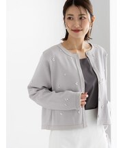 パールビジューニットライトジャケット《2026 spring catalog item》