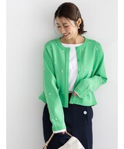 パールビジューニットライトジャケット《2026 spring catalog item》