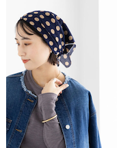 ドット柄コットンスカーフ