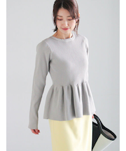 前後2WAYペプラムカーディガン