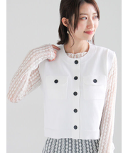 ポケット付きニットベスト