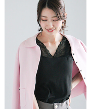 前後2WAYレースネックタンクトップ